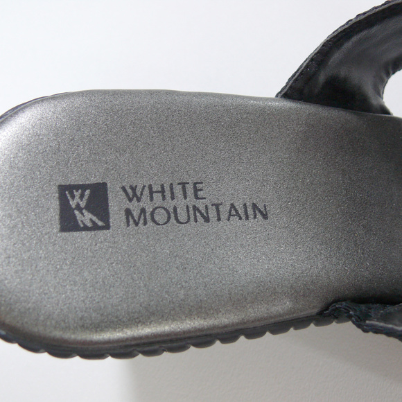 NWOB WHITE MOUNTAIN wedge sandals pewter size 8.5 - Picture 4 of 6